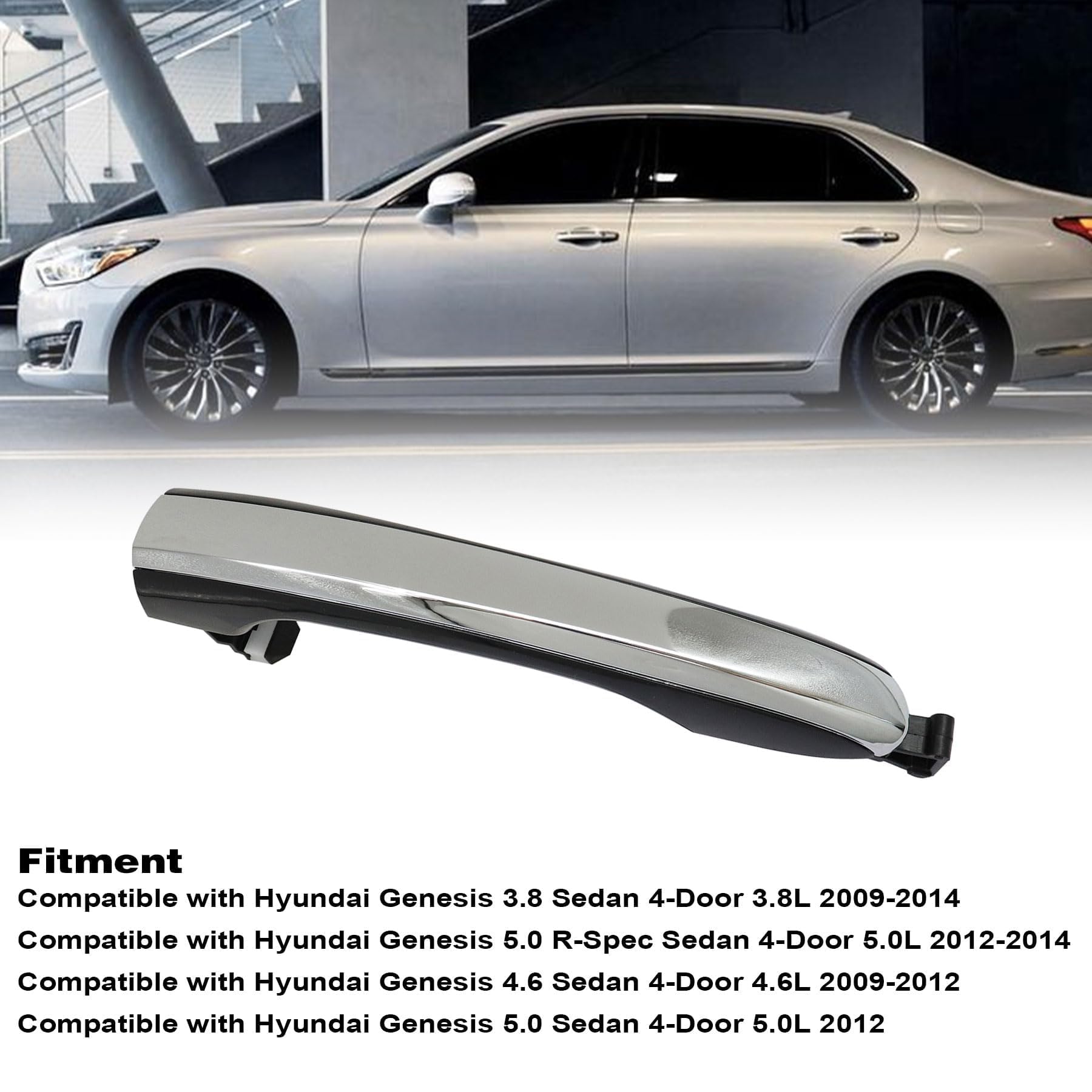 Amazon.com: XQSMWF Exterior Door Handle Chrome Rear Left Driver